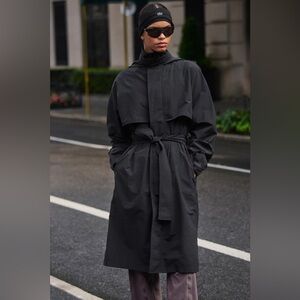 Alo yoga Crinkle On The Move Trench coat jacket Alo black size M